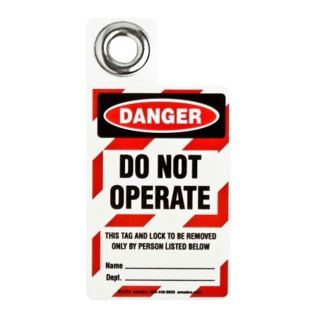 Brady Brady Padlock Tag- Danger Do Not Operate, Polyester, 3inW x 3inH, 1 Each 105723